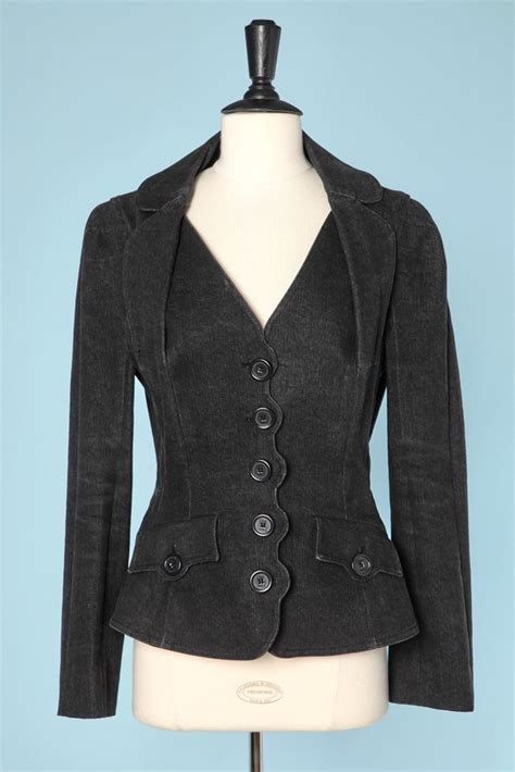 christian dior veste en jean longue